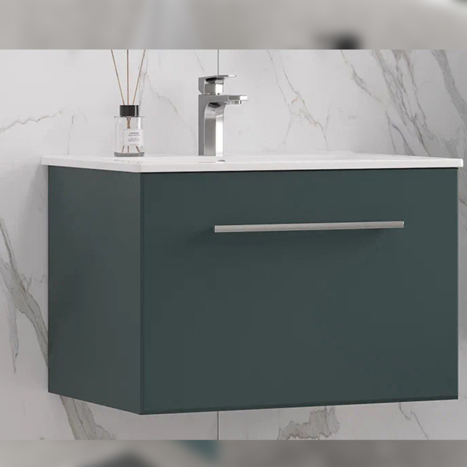 Тумба с раковиной подвесная Velvex Posse tp.POS.OSK.65.1Y верде, 65 см