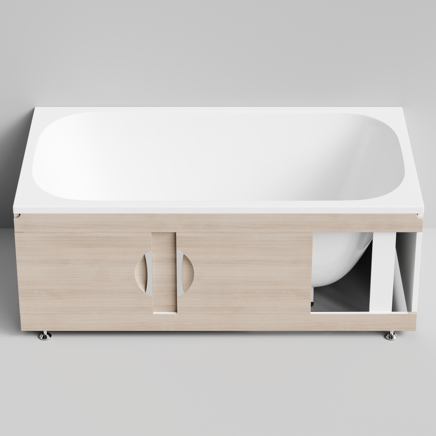 Экран под ванну Vod-ok Топ 150 раздвижной, дуб