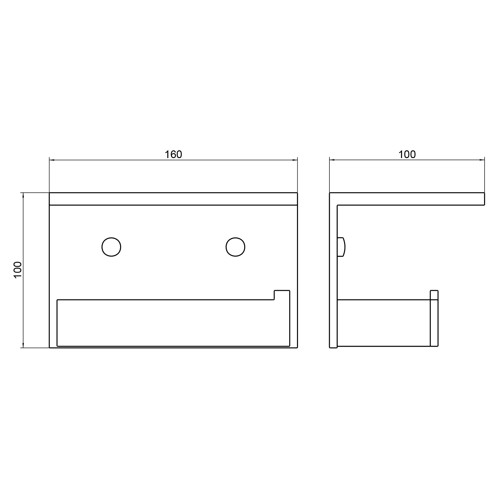 Бумагодержатель с полкой для телефона Timo Petruma 15243/13 никель