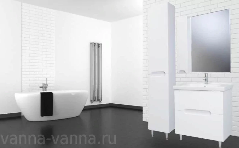 Тумба с раковиной Bellezza Андрэа 80 напольная, белая