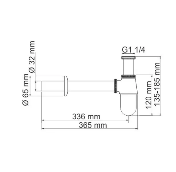 Сифон для раковины WasserKraft A095 темная бронза
