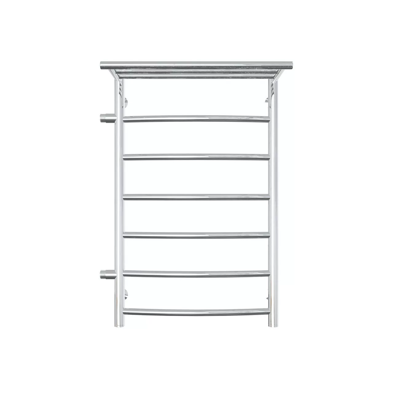 Полотенцесушитель водяной Laris Классик П7 500х800 L МЦ 500-1, боковой, с полкой, хром