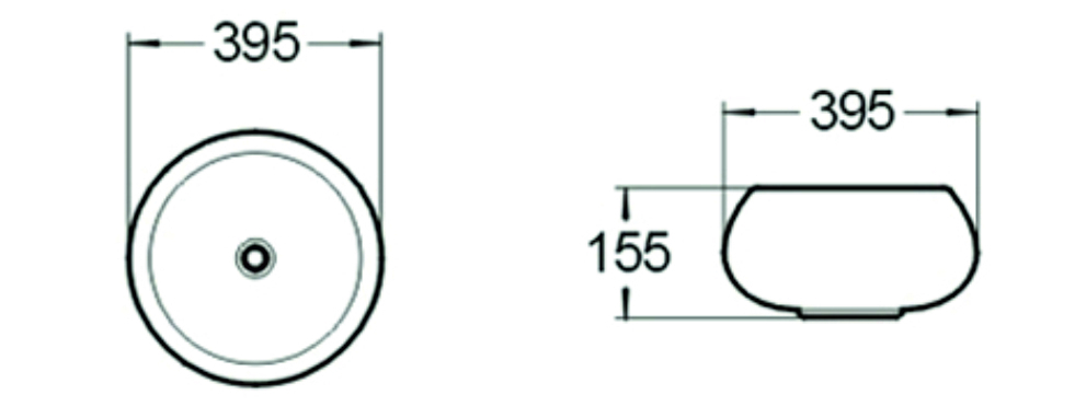 Раковина SantiLine SL-1063 накладная, белая