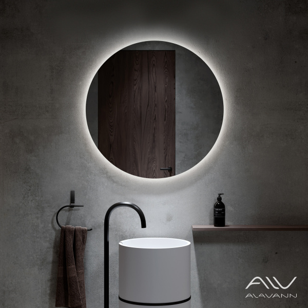 Зеркало Alavann Rondo 80 свет, антизапотевание, ик-выключатель