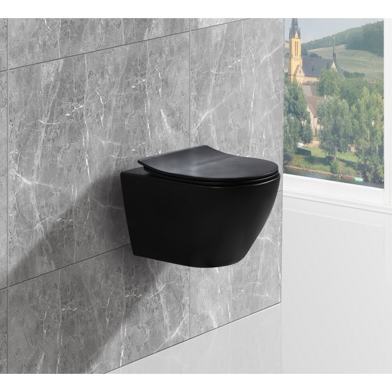 Унитаз подвесной Esbano AMAPOLA-N (Matt Black) 535x360x365