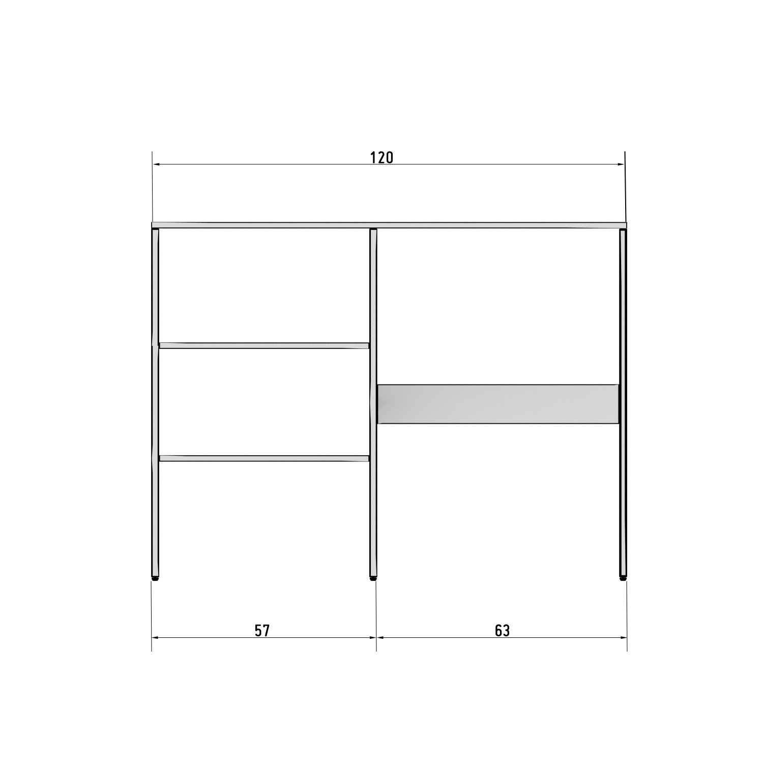 Тумба напольная Corozo Гера 120 Z с раковиной Мадлен 120 R, белый