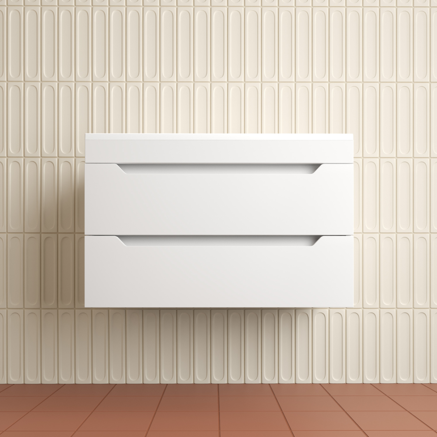 Тумба подвесная Style Line Остин 80 с раковиной Фортуна 80 кварц антрацит, белый