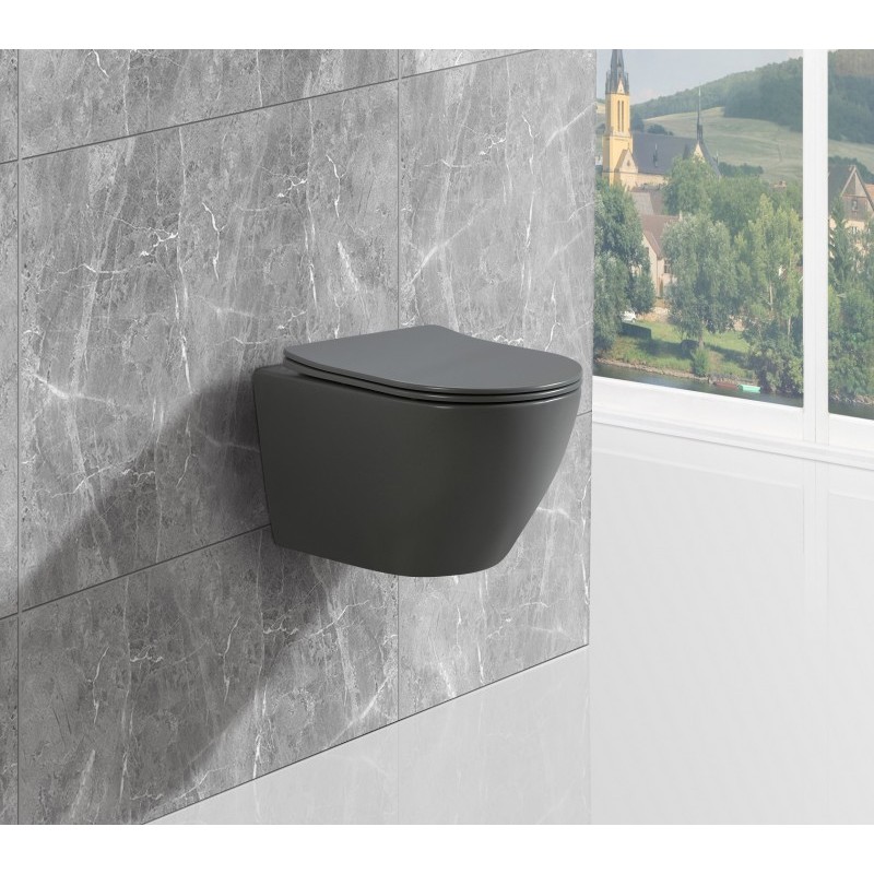 Унитаз подвесной Esbano AMAPOLA (Matt Grey) 530x365x370