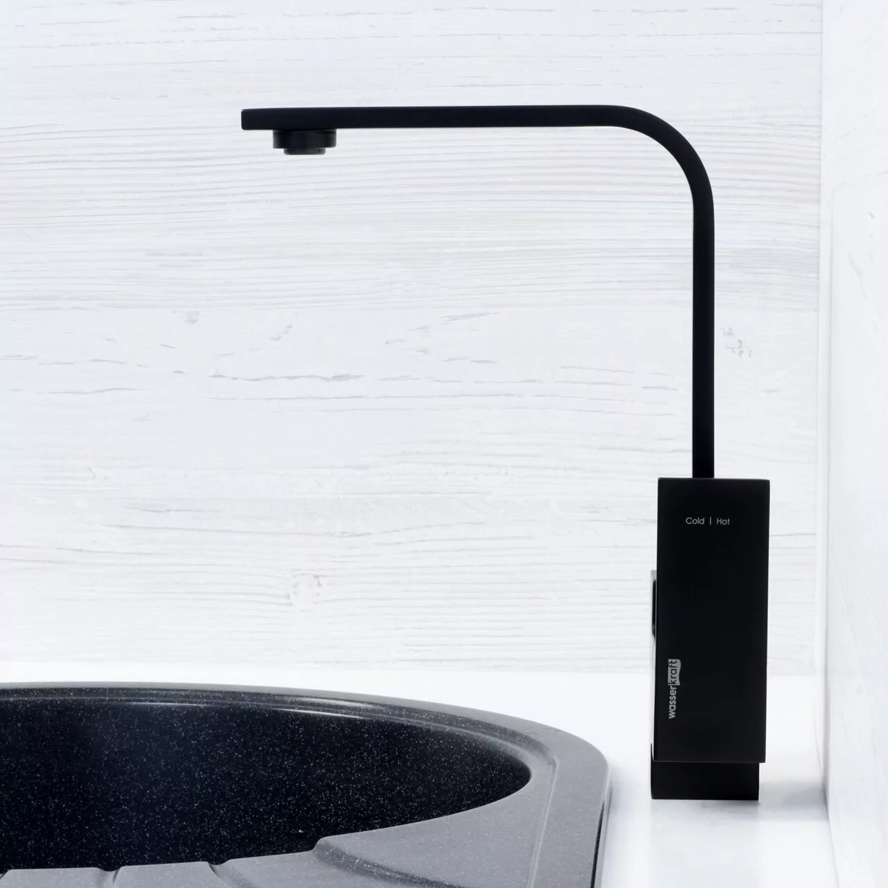 Смеситель для кухни WasserKraft Abens 2007 черный Soft-touch