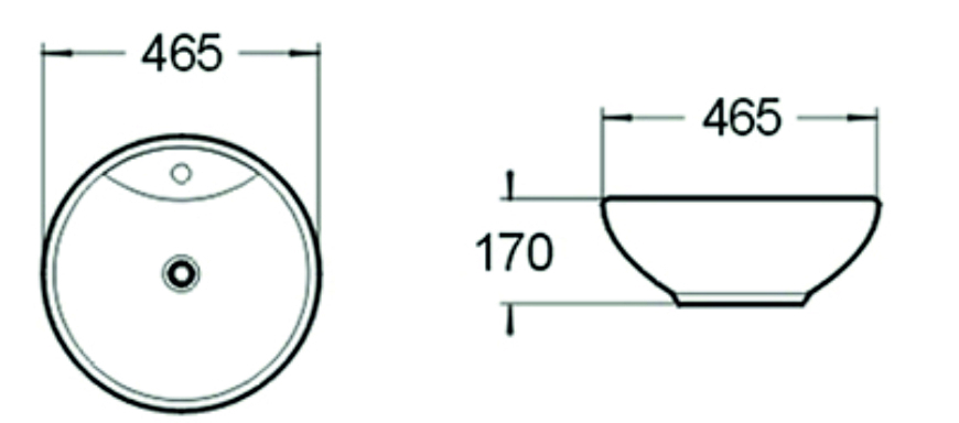 Раковина SantiLine SL-1067 накладная, белая