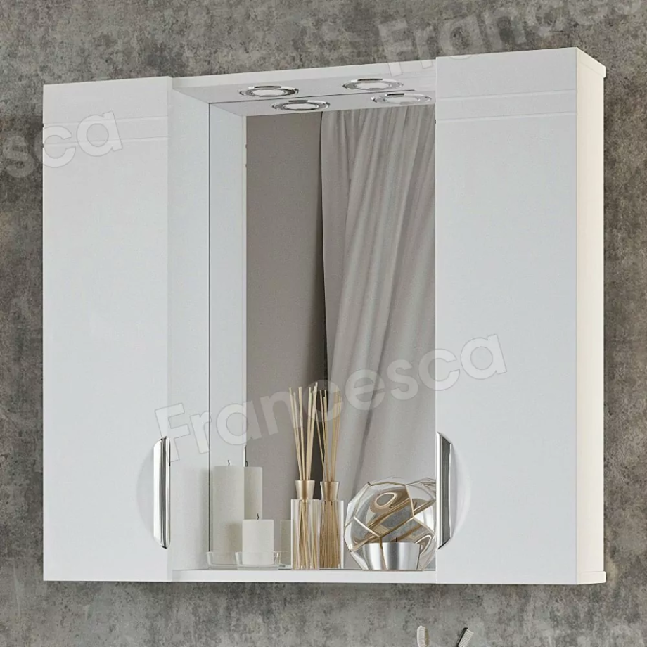 Зеркало с шкафчиком Francesca Доминго 80 свет, белый