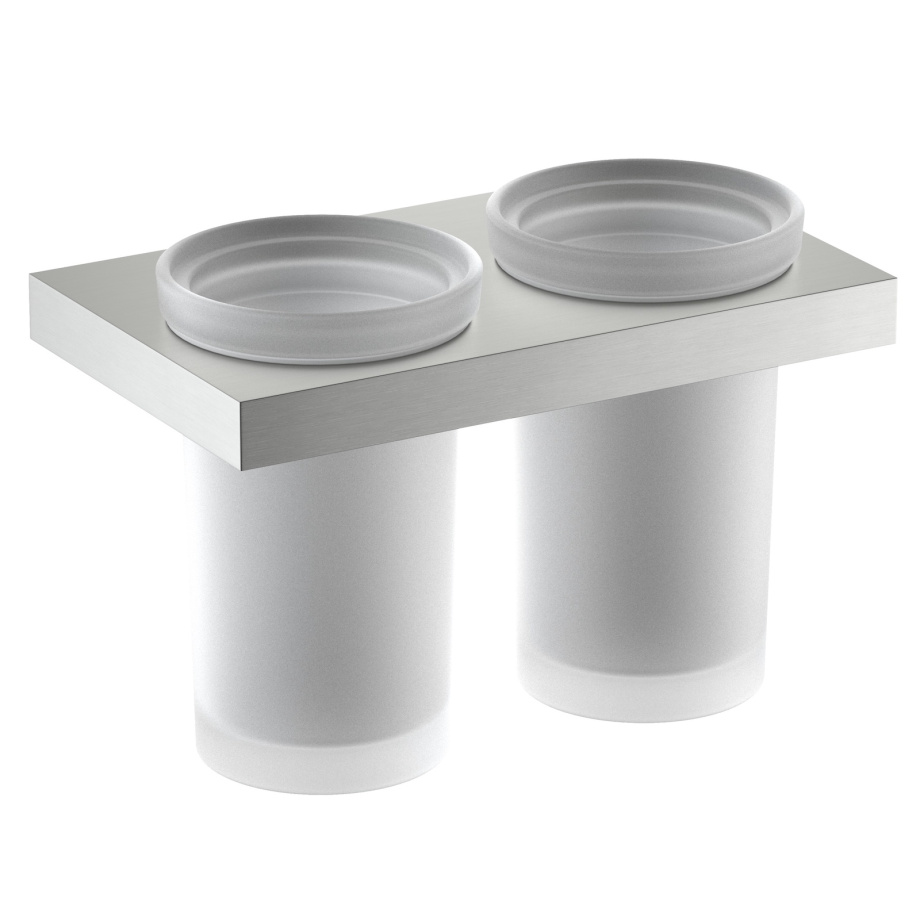 Стакан для зубных щеток двойной Timo Petruma 15234/13 никель