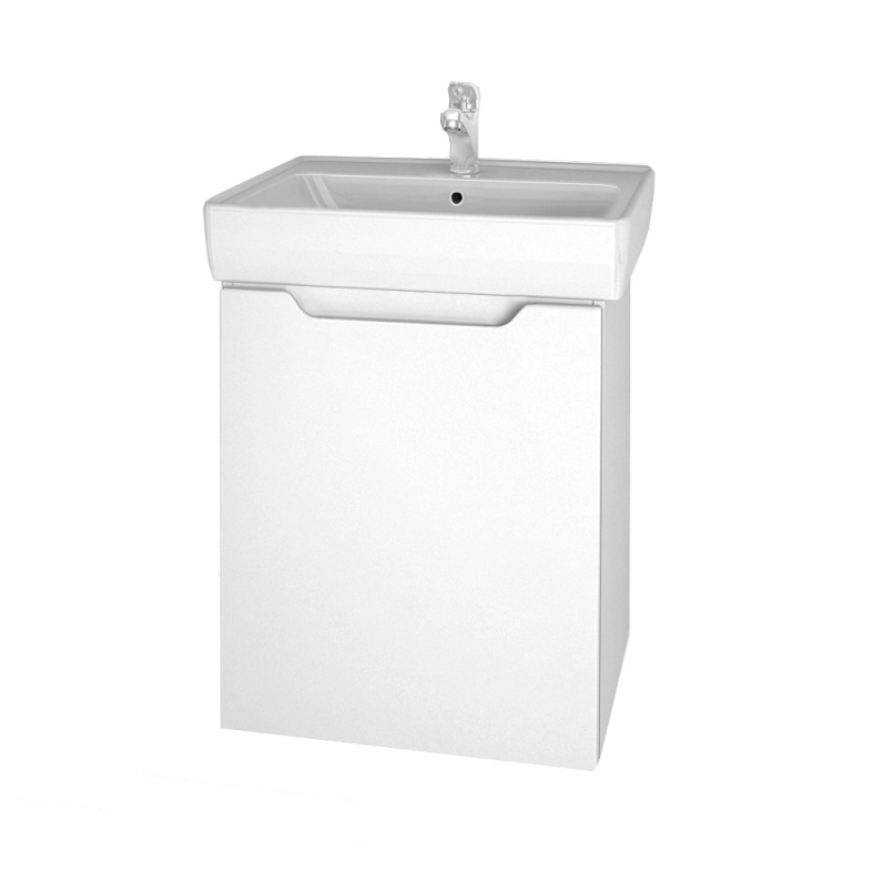 Тумба с раковиной подвесная Dreja Mini 50 см, белый