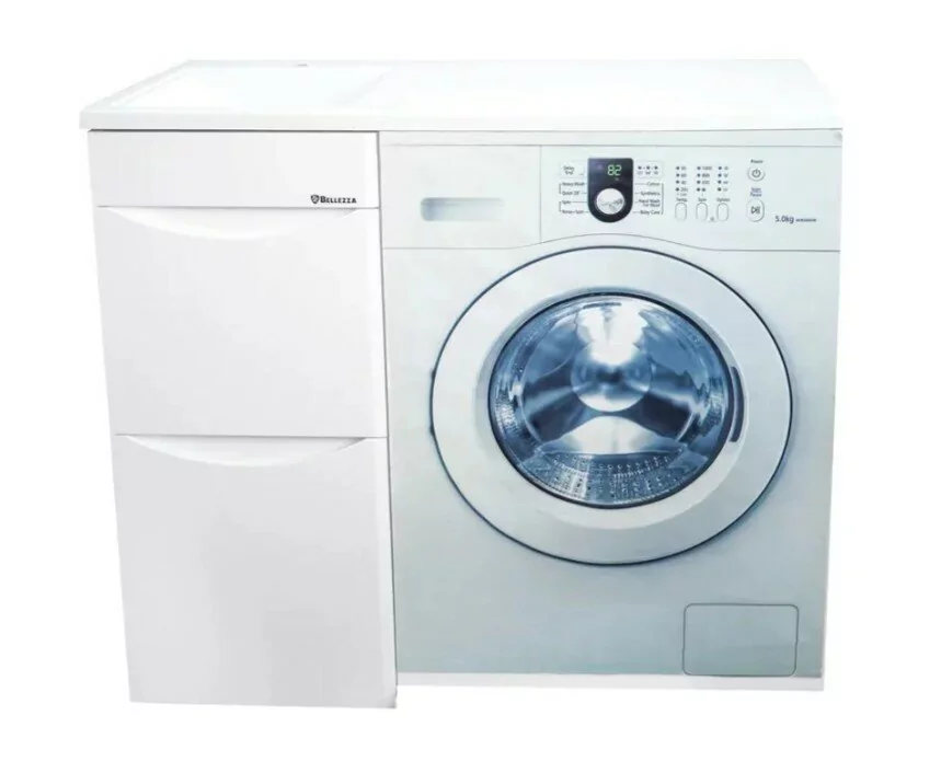 Тумба c раковиной Bellezza Олиссия 100 L напольная с 2 ящика белая