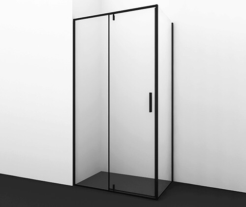 Душевой уголок WasserKraft Elbe 74P18 90х100 прямоугольный, без поддона, прозрачное стекло, черный