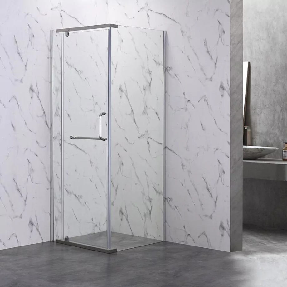Душевой уголок Veconi RV18-80-01-C6 80x80 квадратный, без поддона, прозрачное стекло, хром