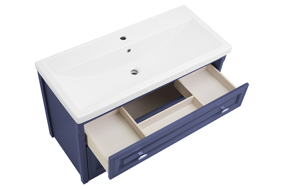 Мебель для ванной ASB Woodline Кастелло 100 комплект, подвесной, пейна, хром