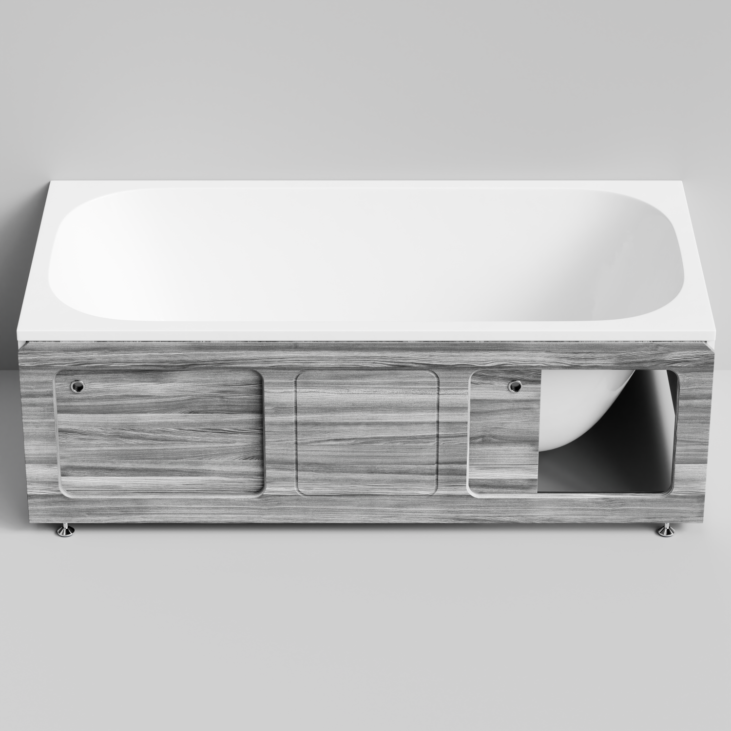 Экран под ванну Vod-ok Хит 170 раздвижной Лиственница структурная контрастно-серая