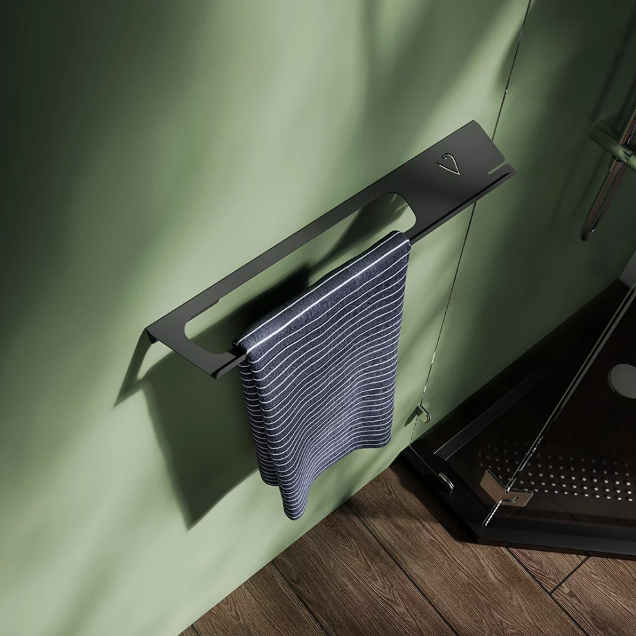 Полка для душевой комнаты Veconi Classico, 508х102х45, чёрный матовый