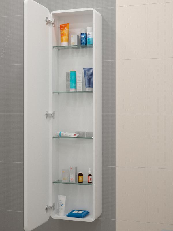 Зеркало-шкаф Misty Лоренцо 400x1600, белый