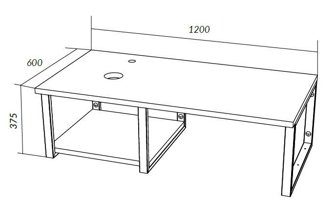 Столешница под накладную раковину 1Marka Grunge loft 120 на кронштейнах, под стиральную машину, дуб вотан