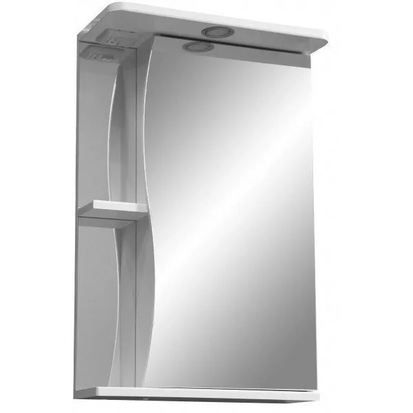 Зеркало-шкаф Stella Polar Волна Верея 50 R свет, белый