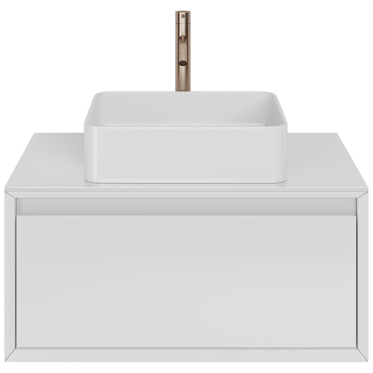 Тумба с раковиной подвесная Dreja Insight 80 см, белый