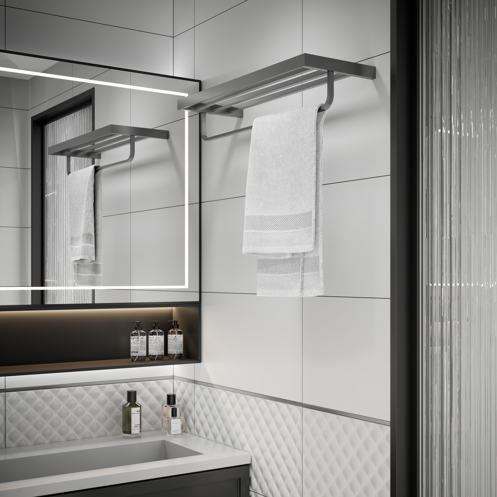 Полка для полотенец Timo Petruma 15258/18 черное золото