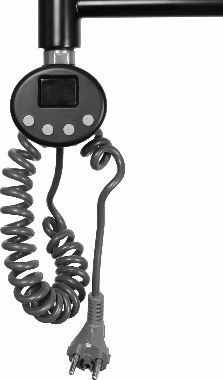 Полотенцесушитель электрический Калипсо Domoterm П7 500х700 L левый, черный матовый