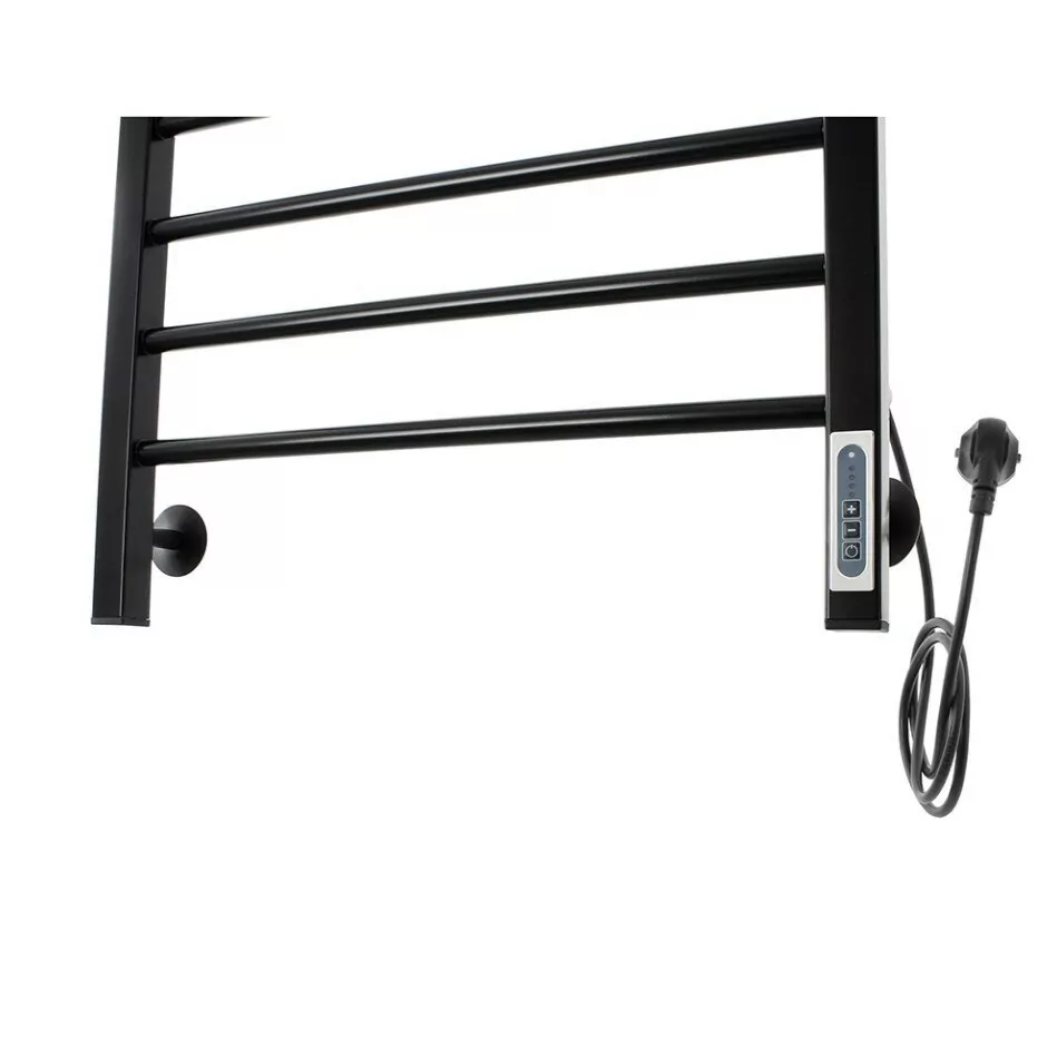 Полотенцесушитель электрический Domoterm Куба П10 500x1000 EK R правый, черный матовый
