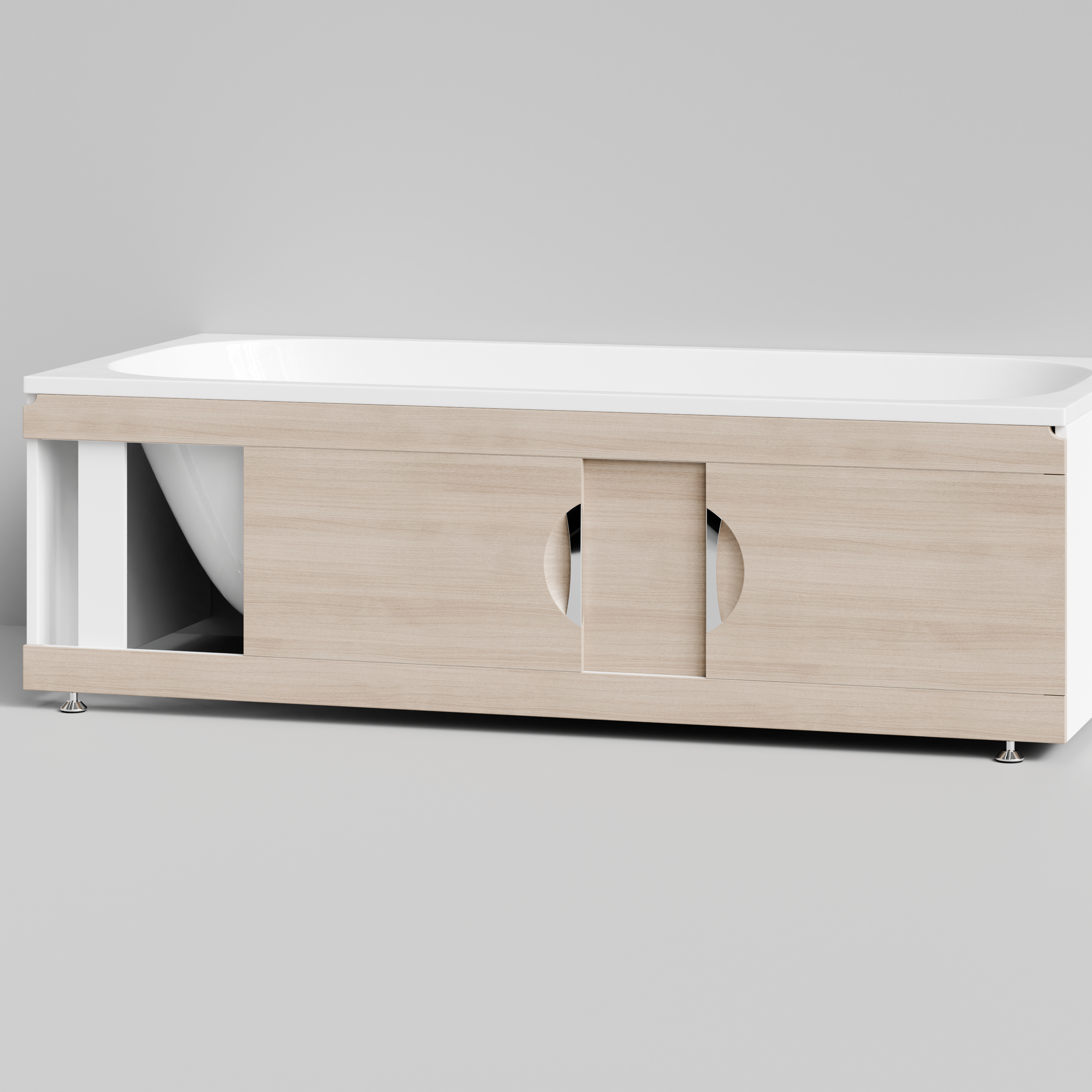 Экран под ванну Vod-ok Топ 180 раздвижной, дуб