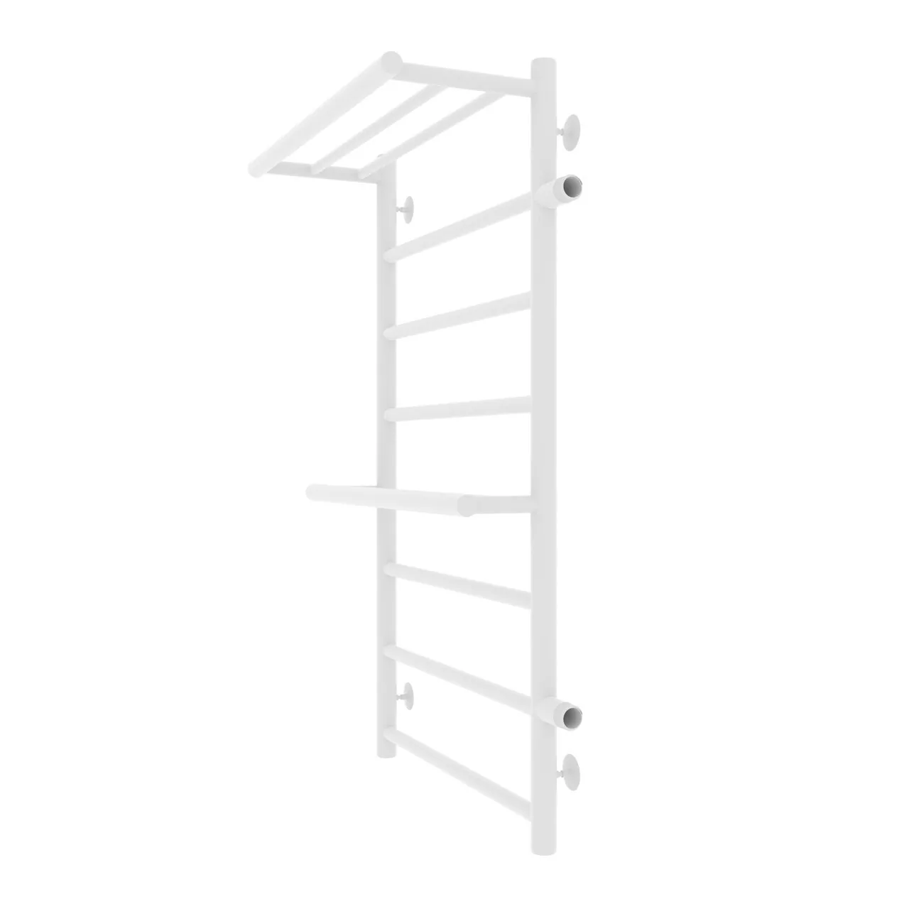 Полотенцесушитель водяной Laris Лавина П9 500х800 R МЦ 500-1, боковой, с полкой, белый матовый