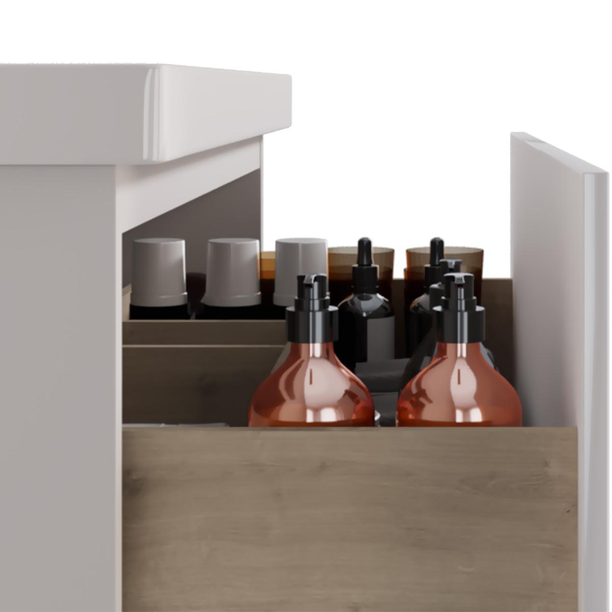 Тумба с раковиной подвесная Dreja Perfecto 60 см, белый