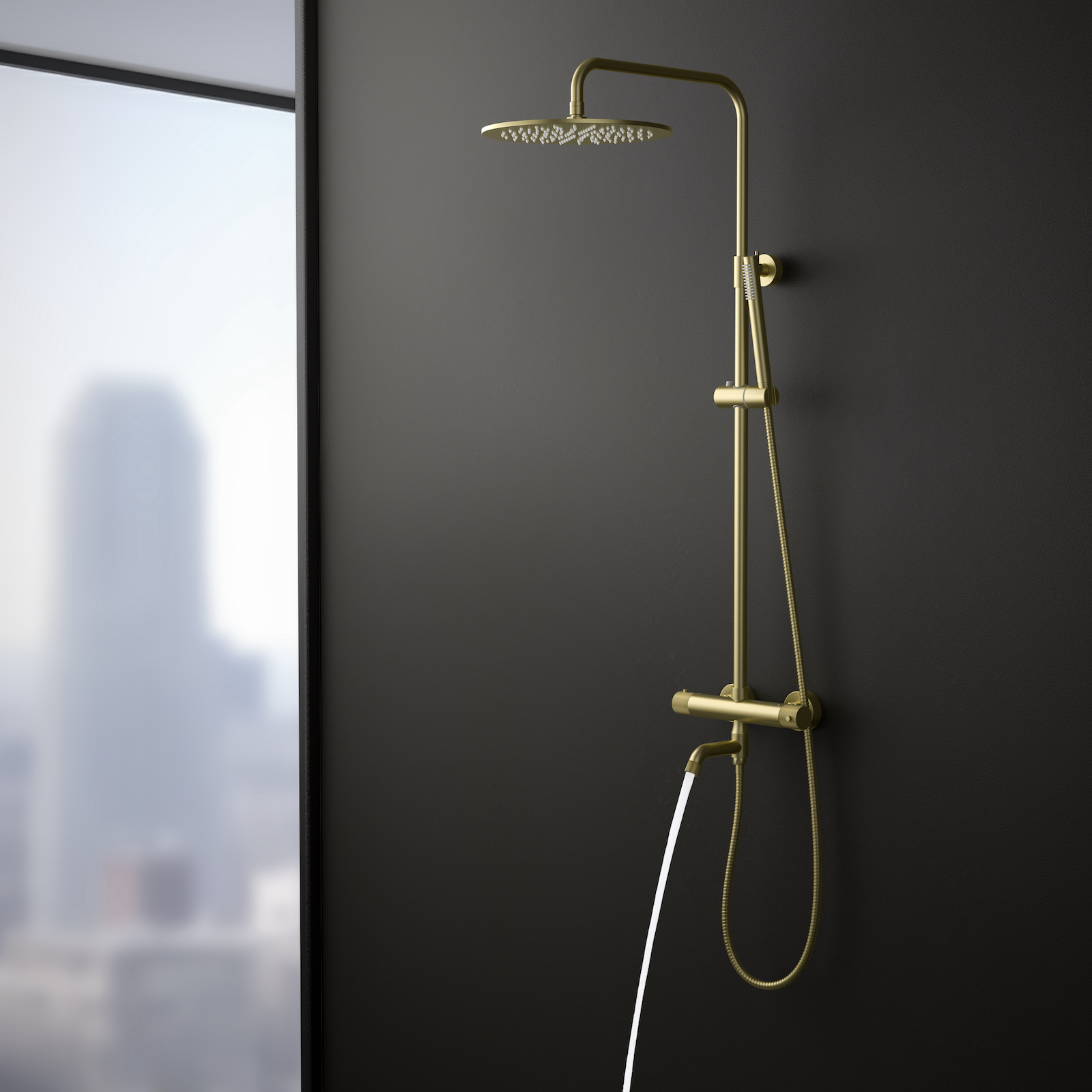 Душевая система с термостатом Timo Saona SX-2380/17 золото матовое