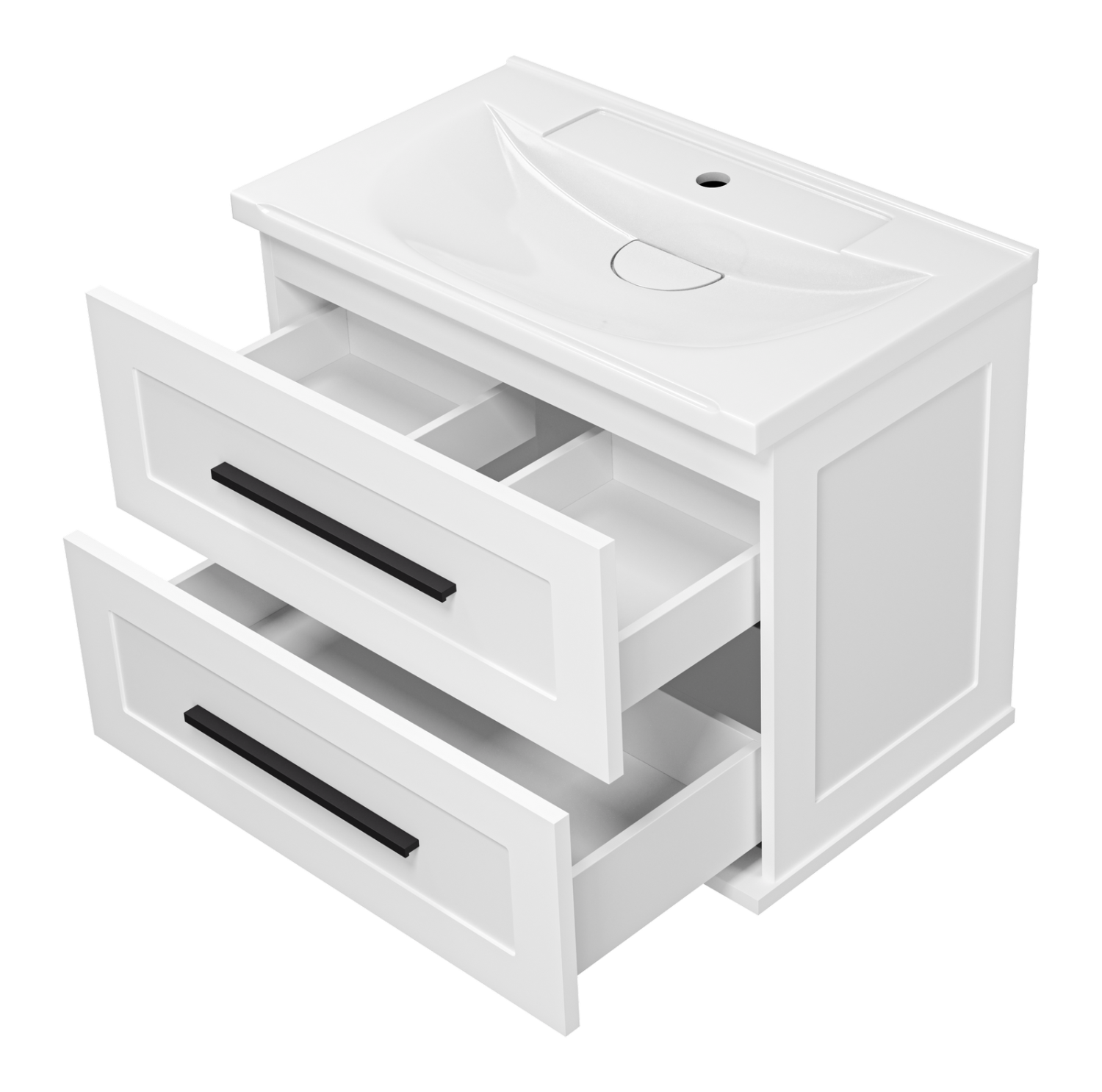 Тумба с раковиной Misty Модерн 70 подвесная, белый