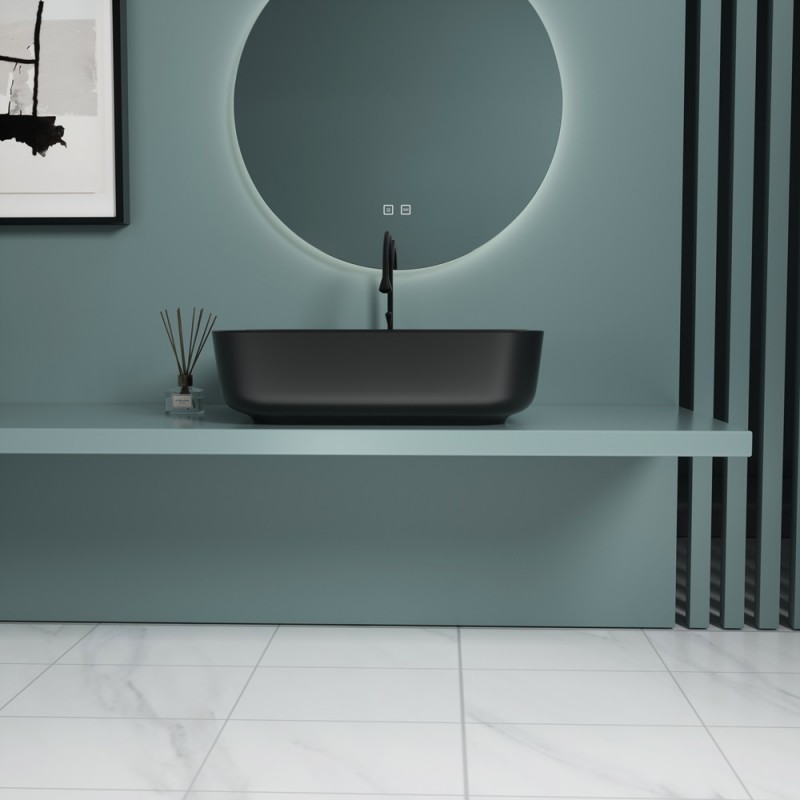 Раковина накладная Esbano ASTANES-N (matt black) 500x400x140