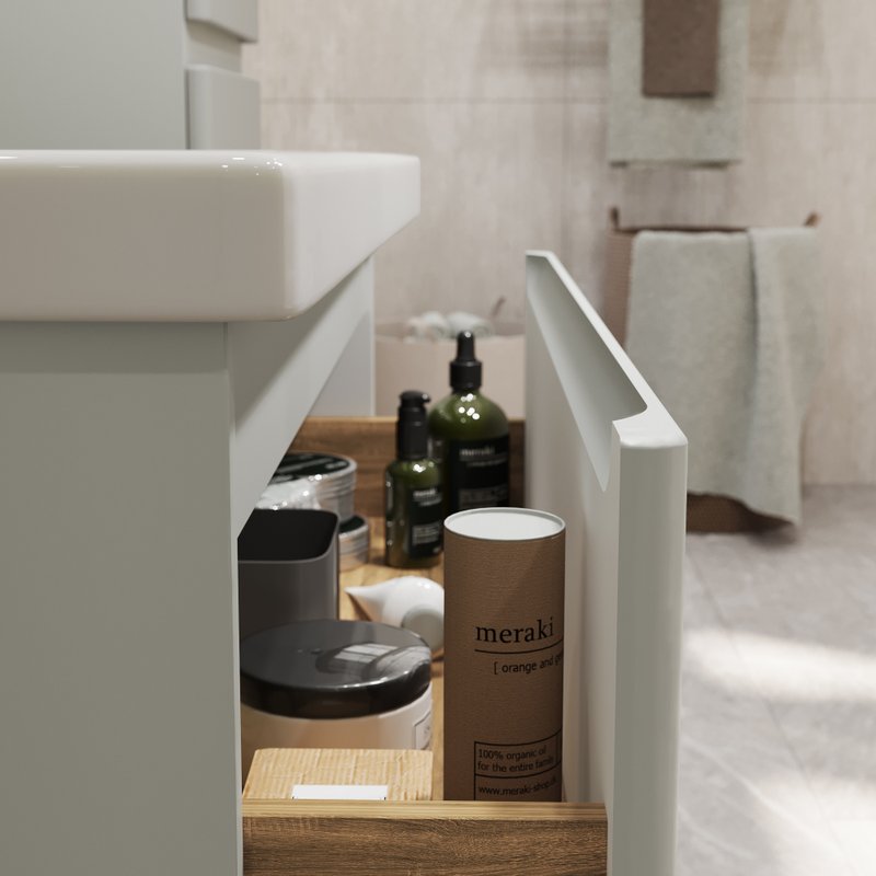 Тумба подвесная SanStar Riana 50 с раковиной Como 50 (комплект), грей