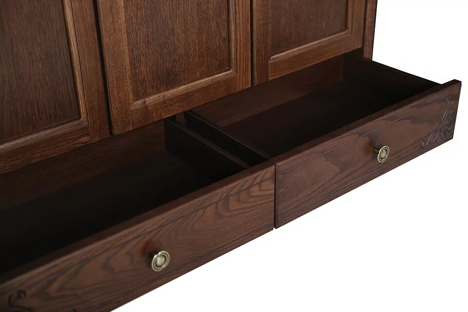 Тумба напольная Asb-Woodline Салерно 105 с раковиной Классик 105, антикварный орех