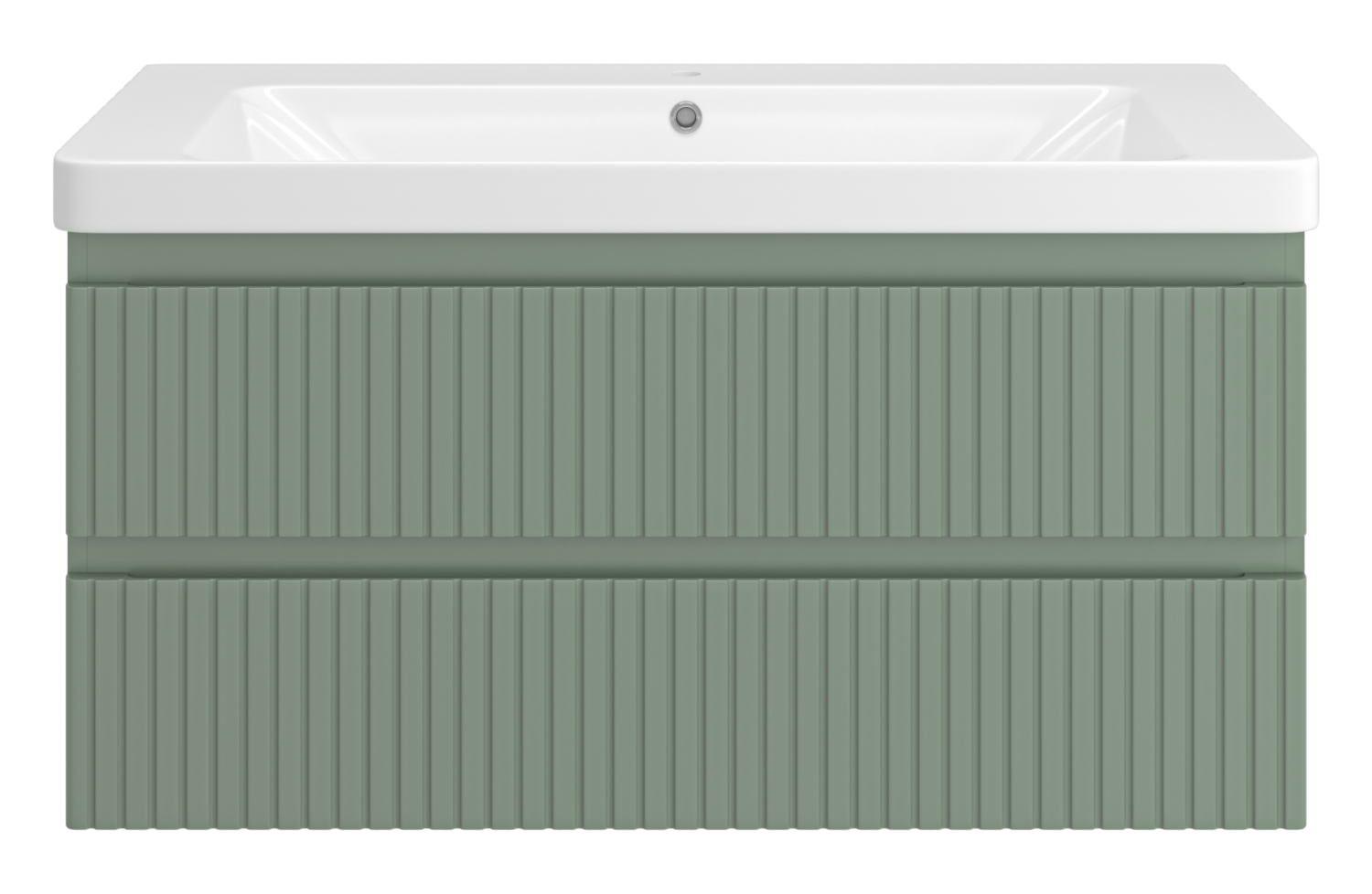 Тумба с раковиной Brevita Victory 105 подвесная, зеленый