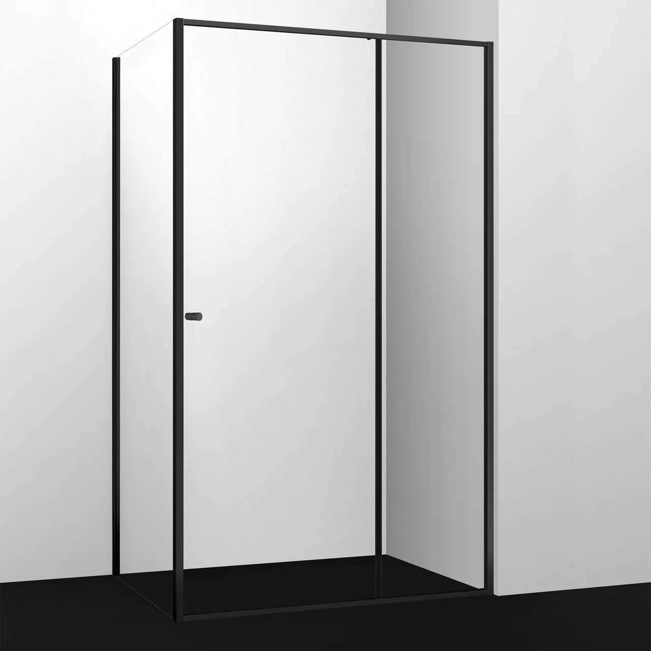 Душевой уголок Wasserkraft Dill 61S06 прямоугольный, без поддона, прозрачное стекло, черный