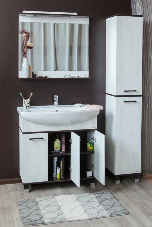 Мебель для ванной Sanflor Толедо 75 комплект, напольный, северное дерево