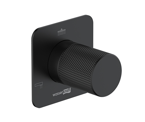 Переключатель WasserKraft A300 на 3 выхода, встраиваемый, черный Soft-touch