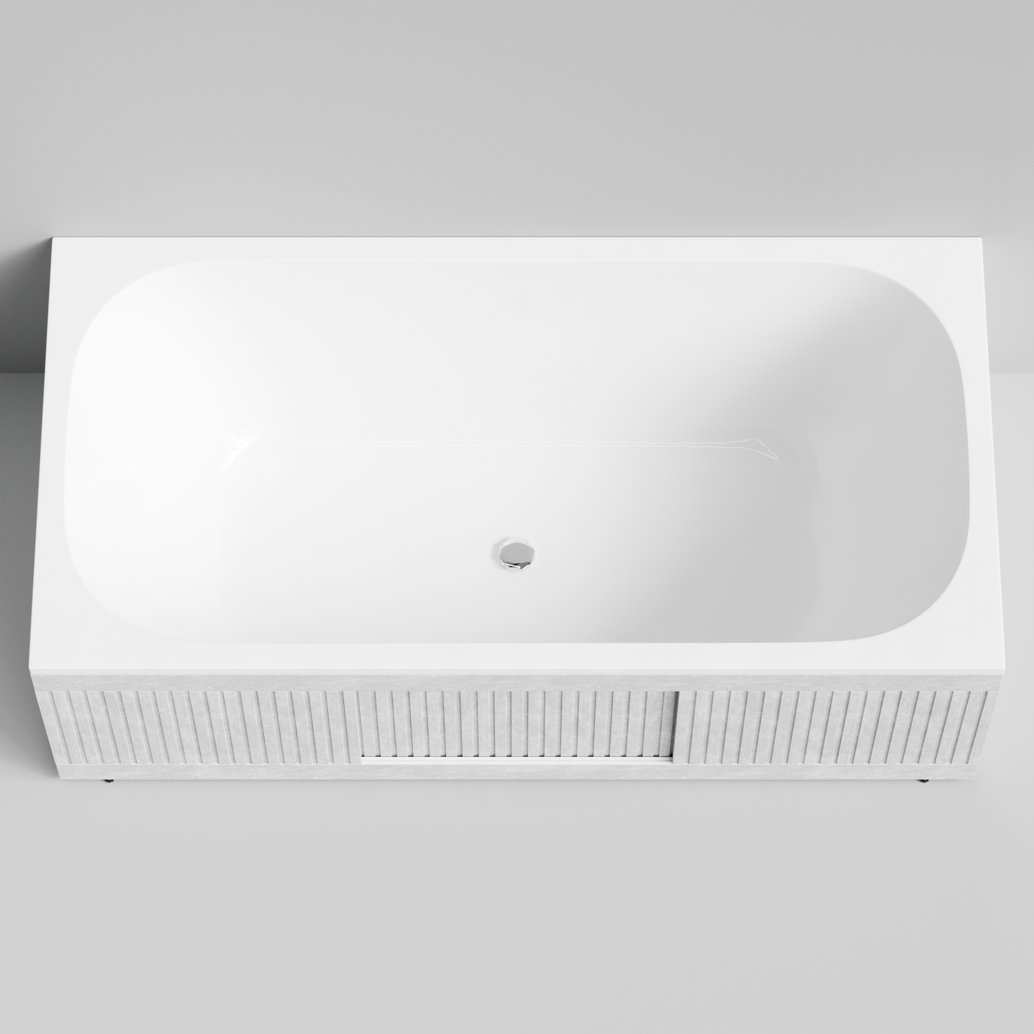 Экран под ванну Vod-ok Тач 170 раздвижной Белый камен