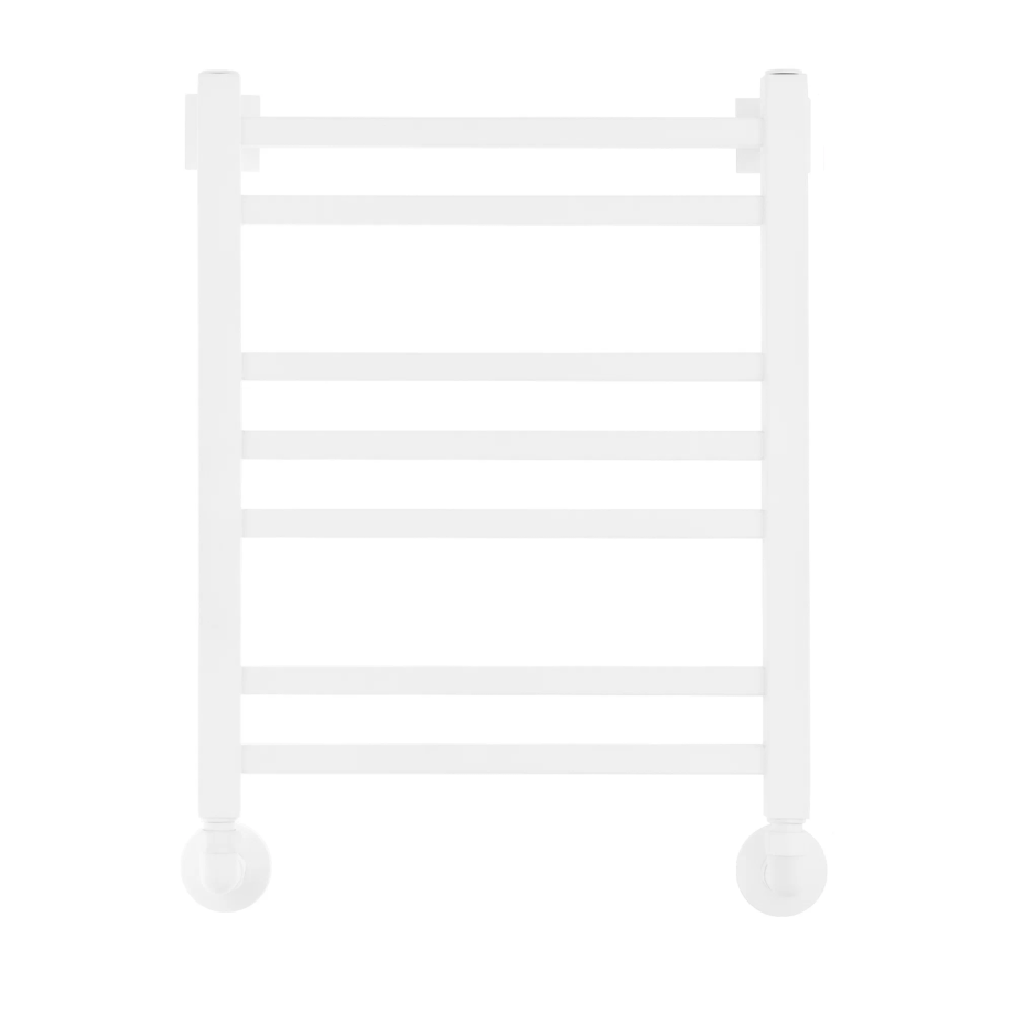 Полотенцесушитель водяной Energy Techno 600x400 белый матовый, лесенка, квадратный профиль, окрашенная нержавеющая сталь