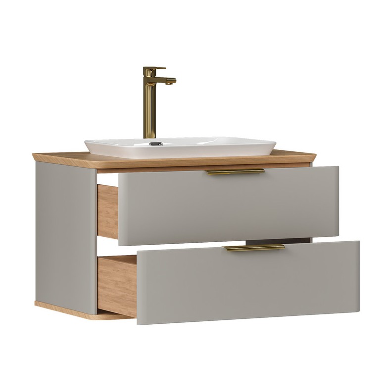 Тумба подвесная EQUIL Desert 80 со столешницей, амарок