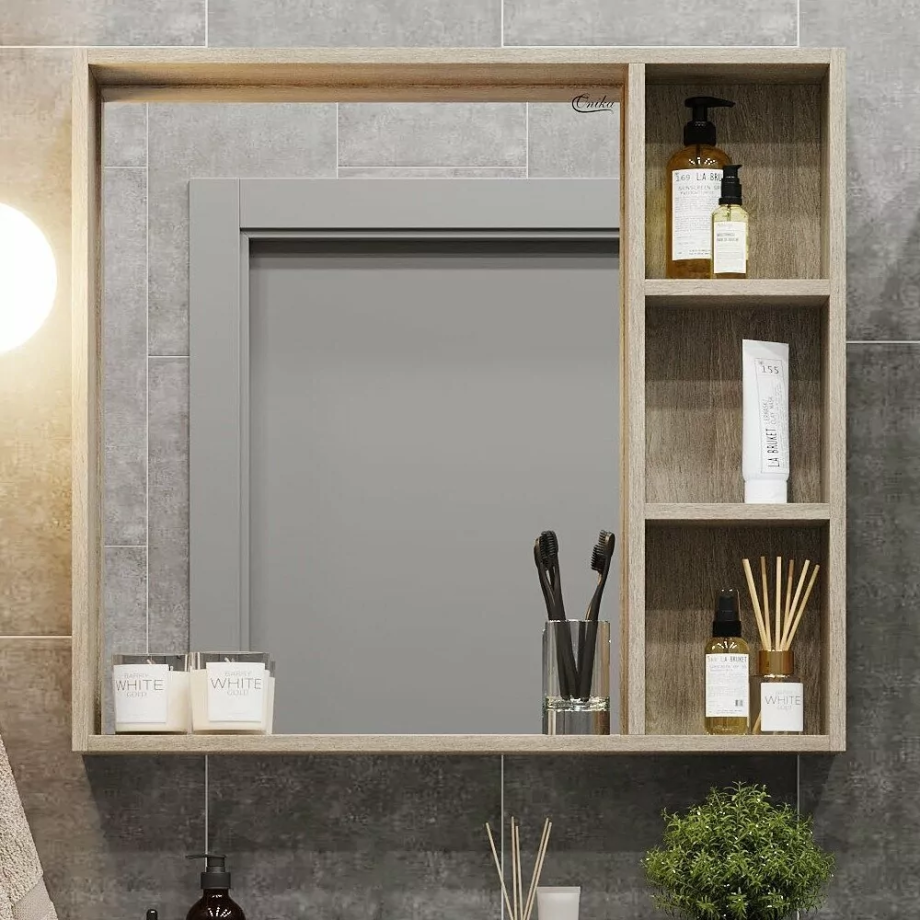 Зеркало-шкаф Onika Тимбер 80.00 дуб сонома