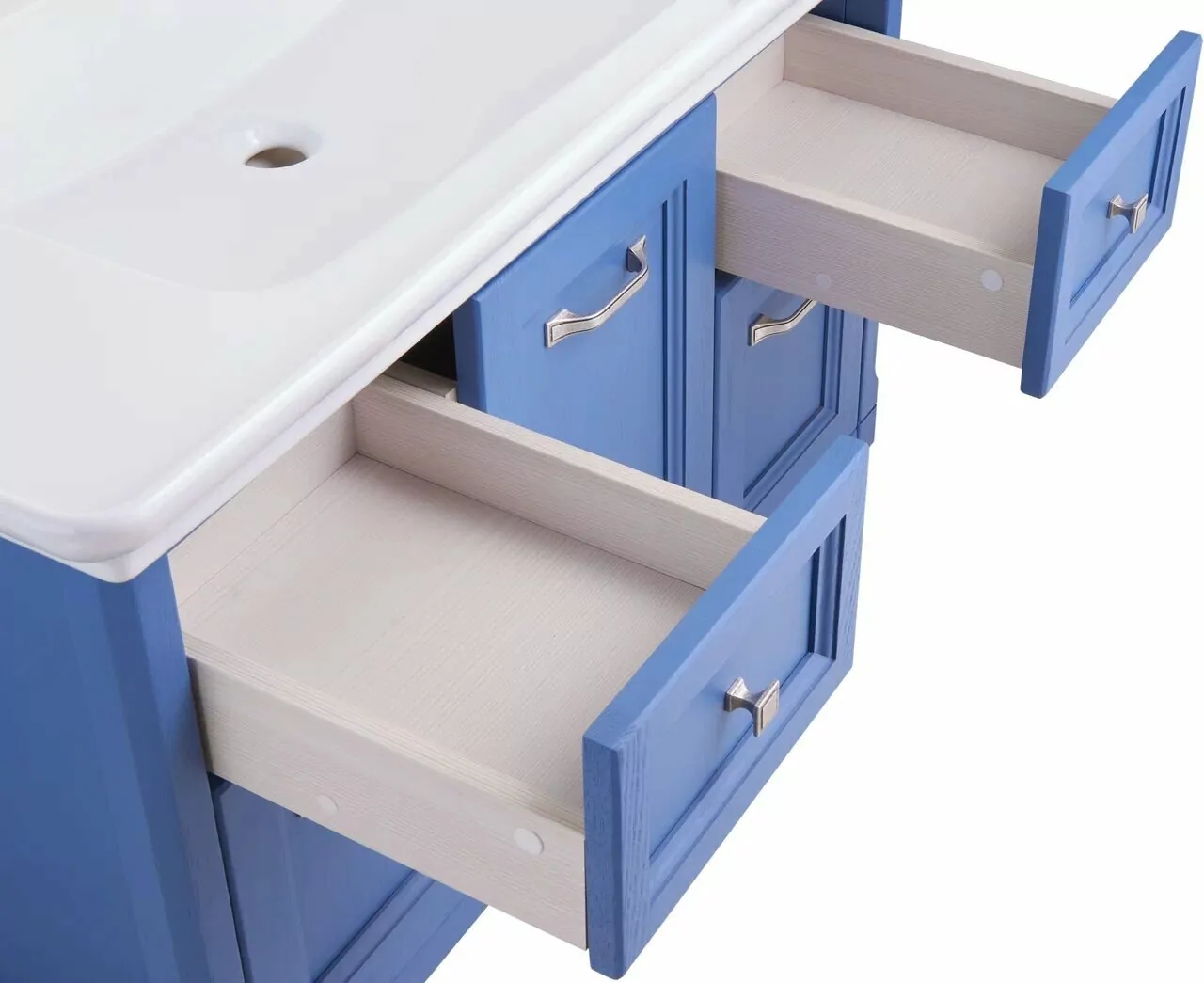 Тумба с раковиной ASB Woodline Толедо 105 подвесная, синий от магазина Vanna-Vanna.ru!