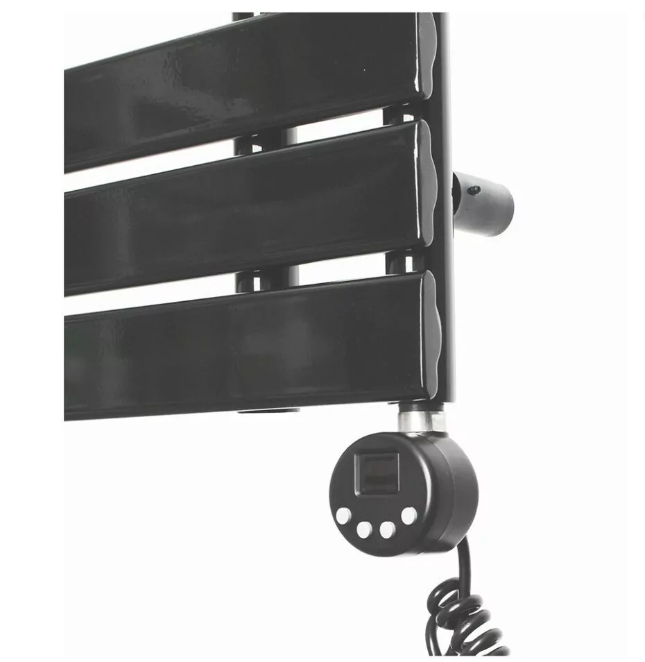 Полотенцесушитель электрический Domoterm Дельта П9 500х820 ER правый, черный матовый