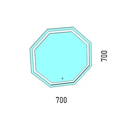 Зеркало Corozo Каре 700х700 свет, сенсор