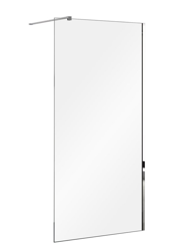 Душевая перегородка Parly T80 80 см, профиль глянцевый хром, стекло прозрачное